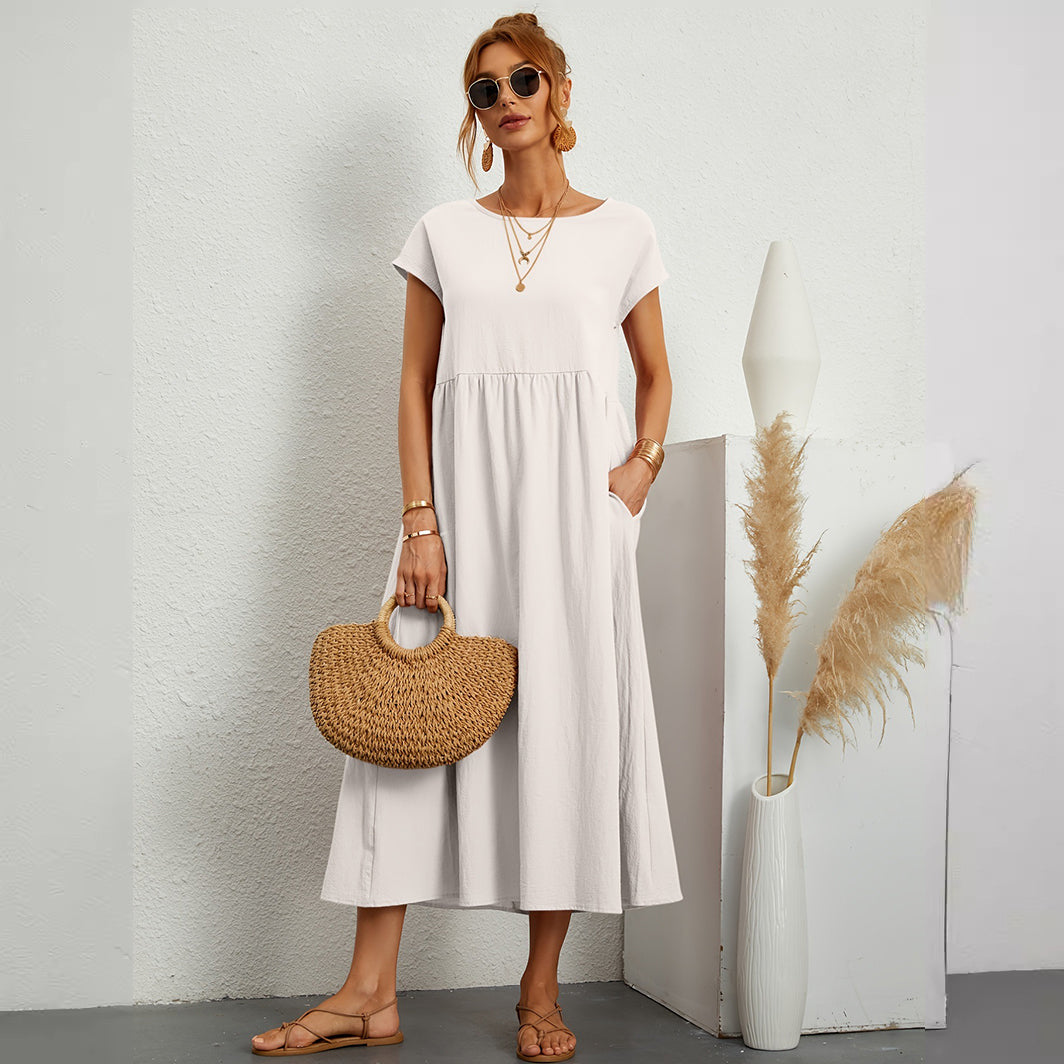 Robe Longue Élégante à Coupe Fluide