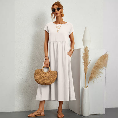 Robe Longue Élégante à Coupe Fluide