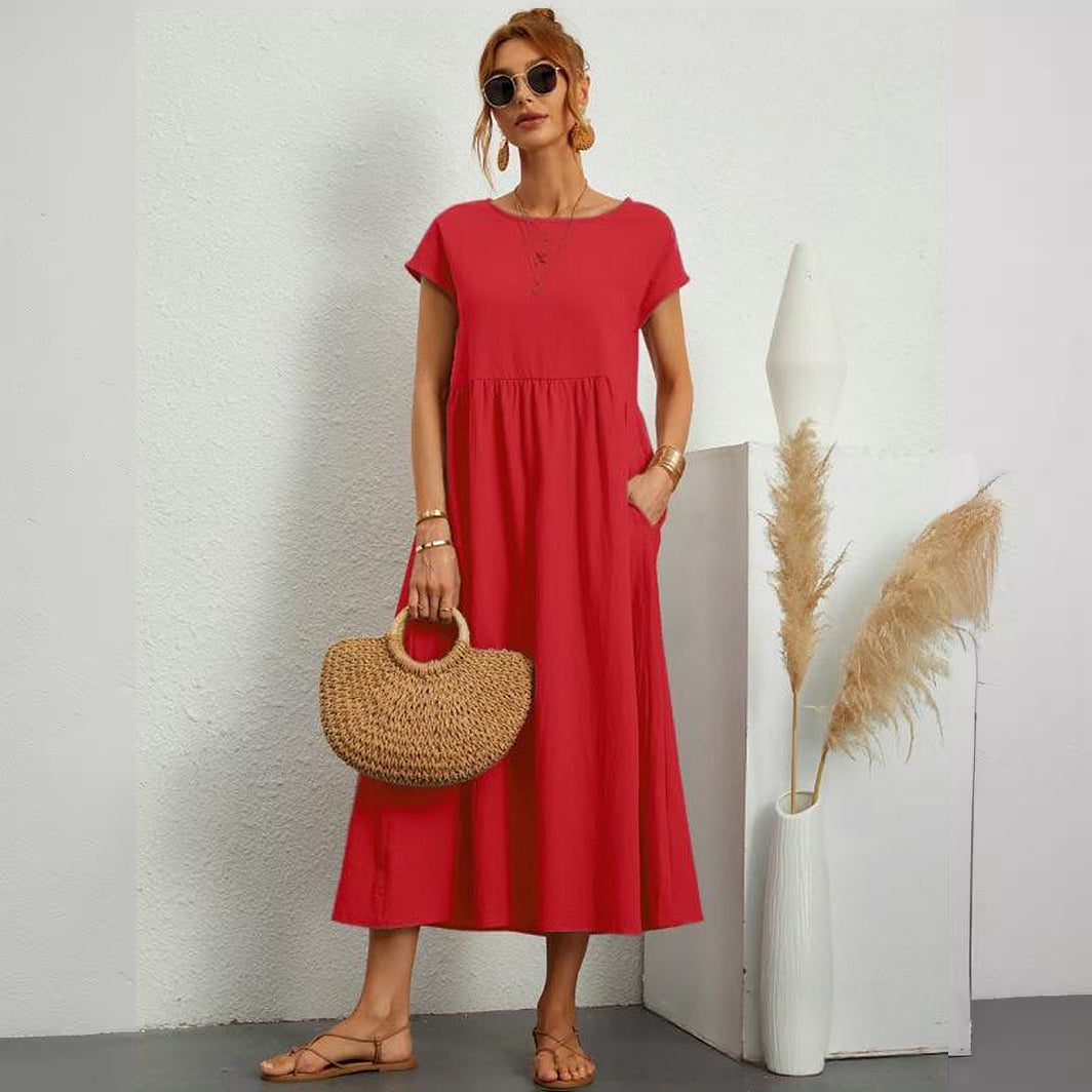 Robe Longue Élégante à Coupe Fluide