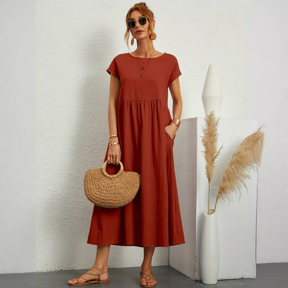 Robe Longue Élégante à Coupe Fluide