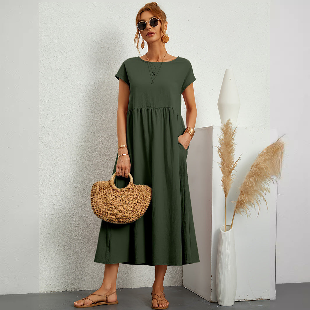 Robe Longue Élégante à Coupe Fluide