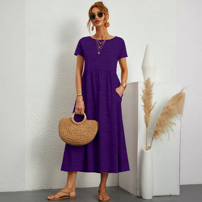 Robe Longue Élégante à Coupe Fluide